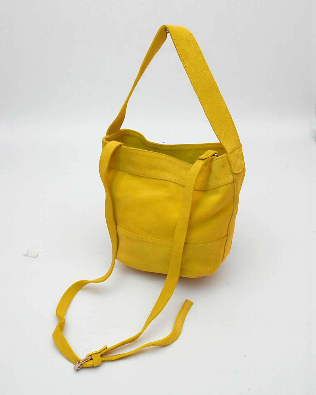 Cartera Marina Liso Gamuza Amarillo