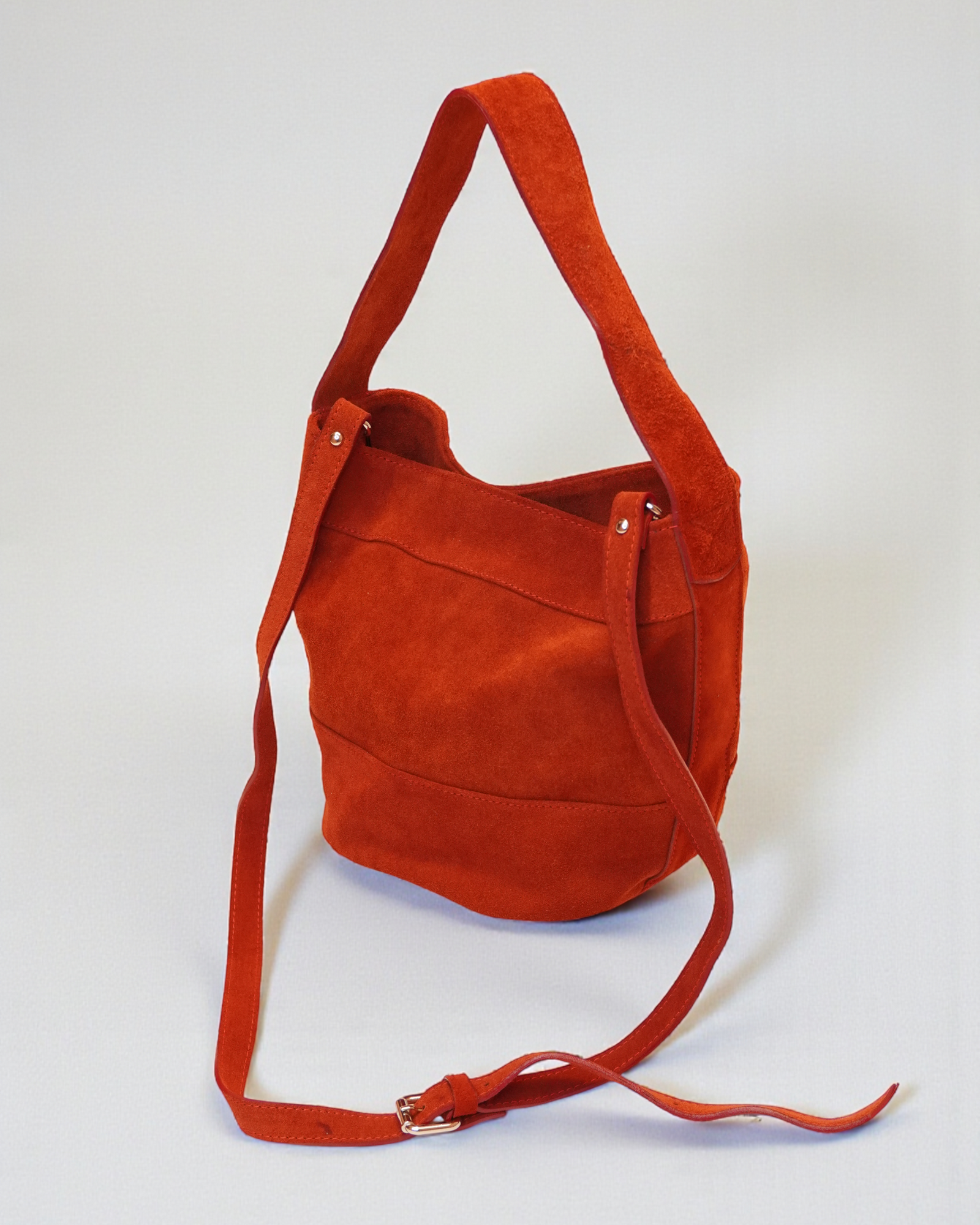 Cartera Marina Liso Gamuza Cherry
