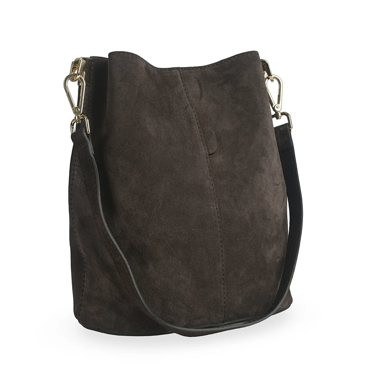 Cartera Chiara Gamuza Chocolate