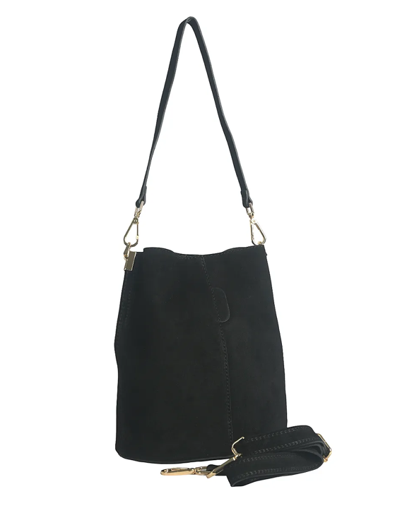 Cartera Chiara Gamuza Negro