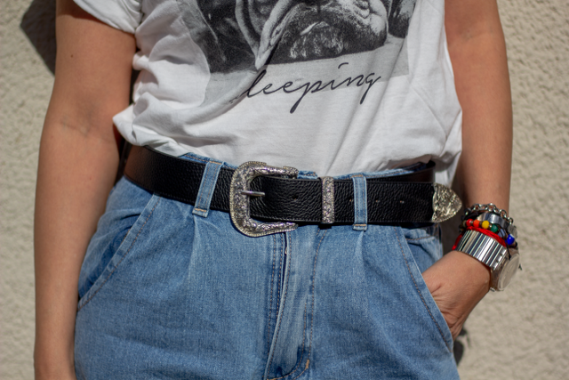 Cinturon Texano Negro