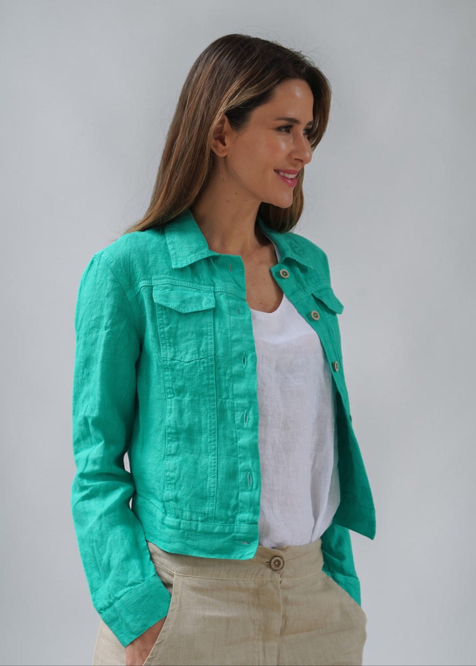 Chaqueta Creta Island Green