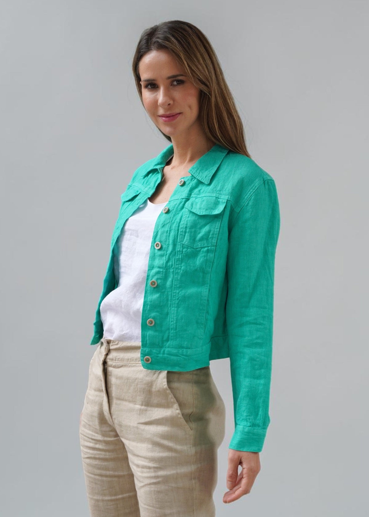 Chaqueta Creta Island Green