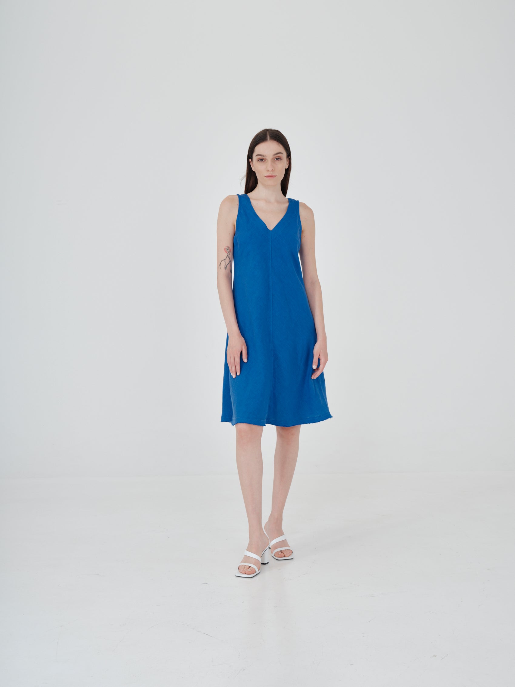 Vestido Egina Azul Lapis