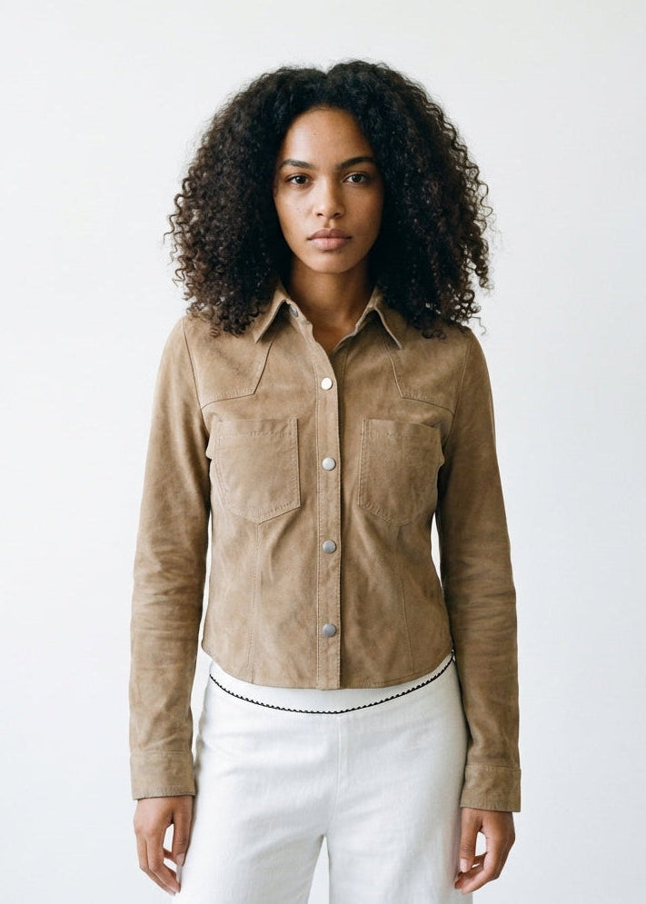 Camisa Alma Gamuza Taupe