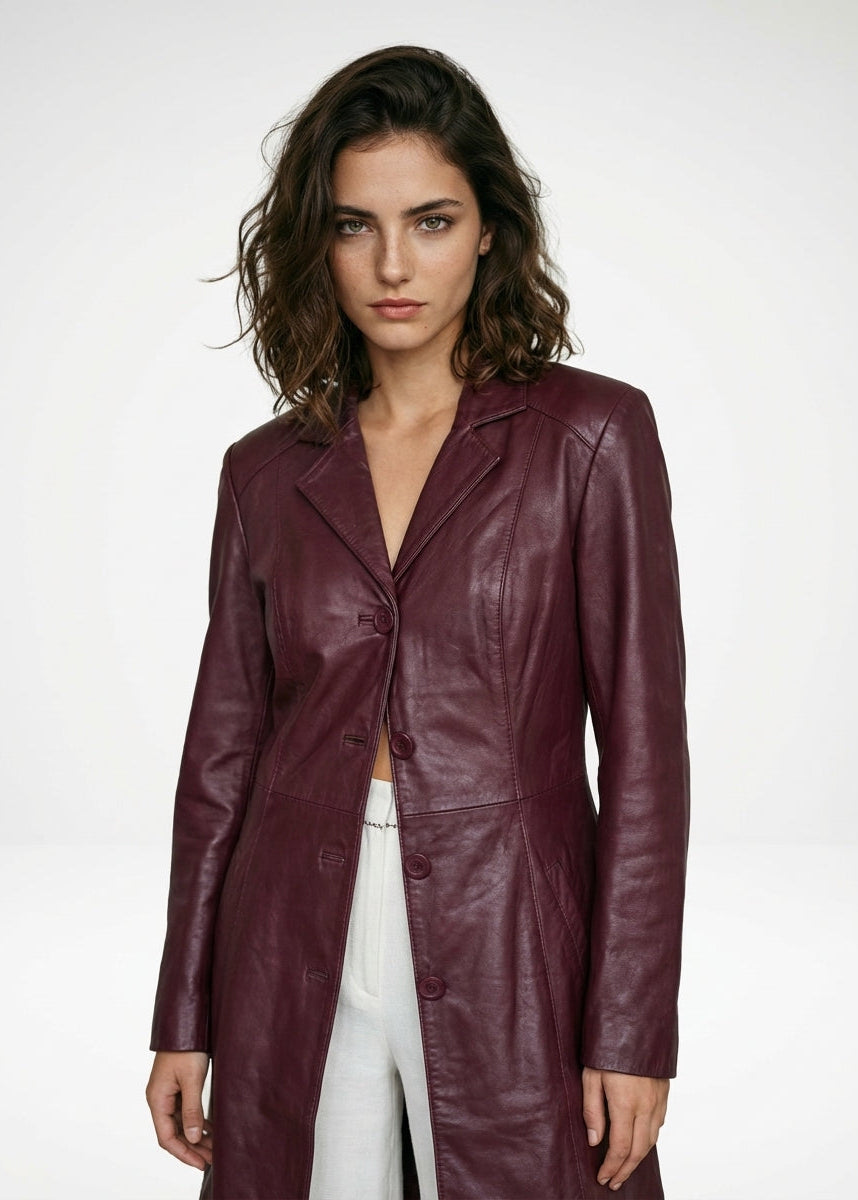 Trench Dionisia Burgundy