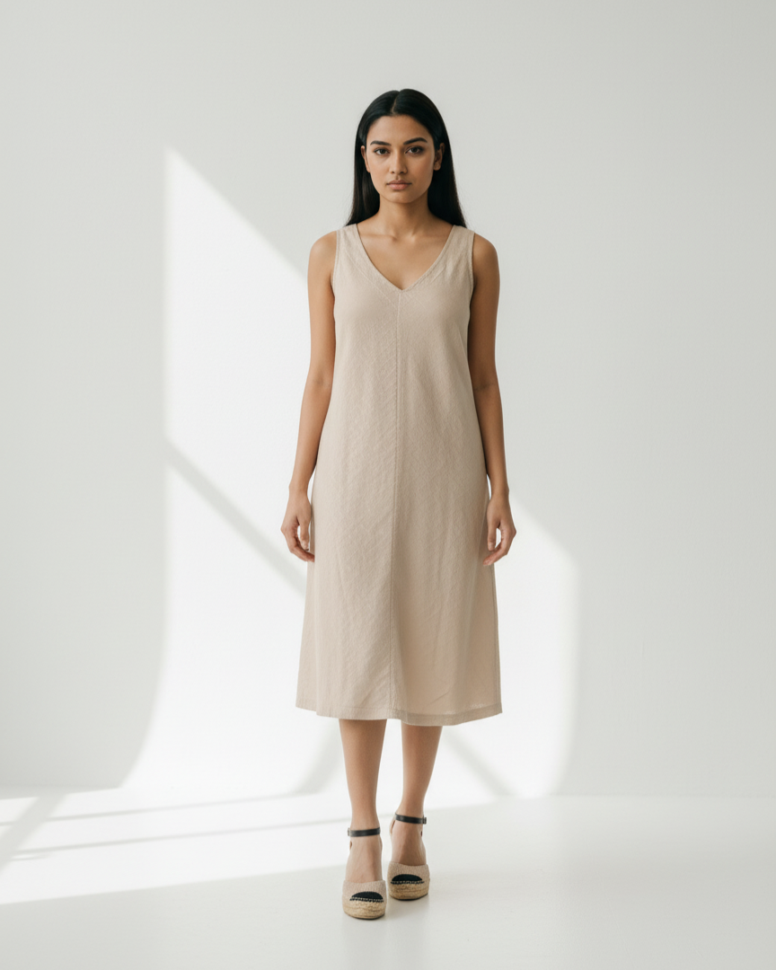 Vestido Egina Beige Beach Sand