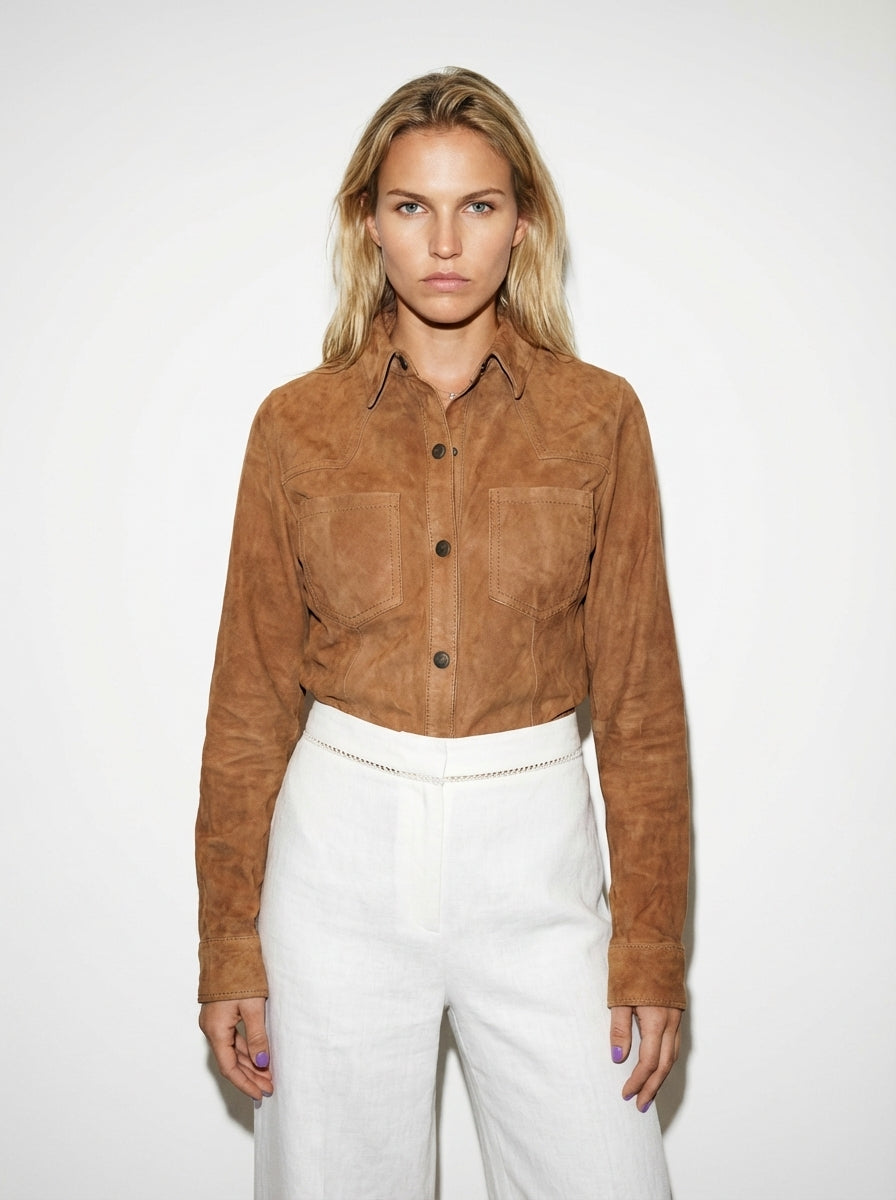 Camisa Pampa Gamuza Camel