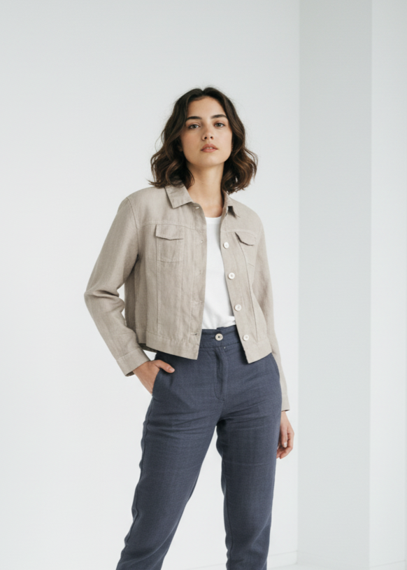 Chaqueta Creta Beige Beach Sand