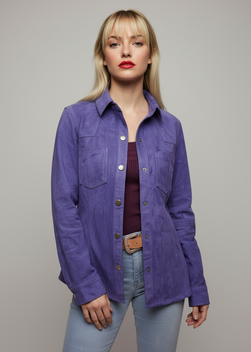 Camisa Pampa Gamuza Marino