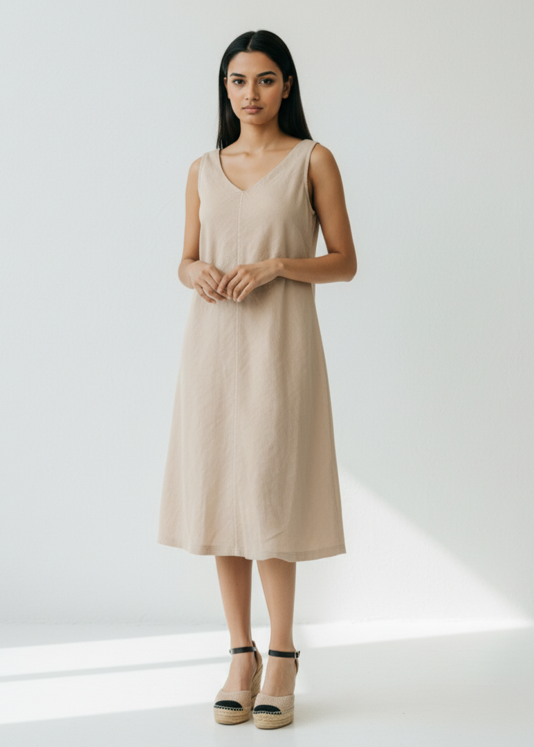 Vestido Egina Beige Beach Sand