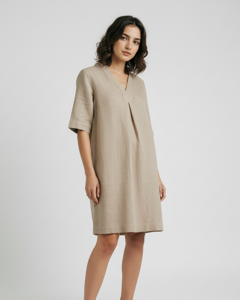 Vestido Santorini Beige Beach Sand