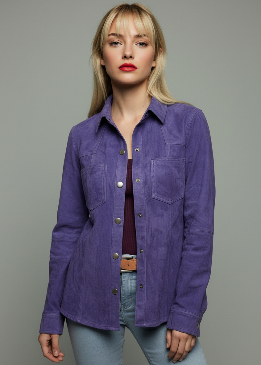 Camisa Pampa Gamuza Marino