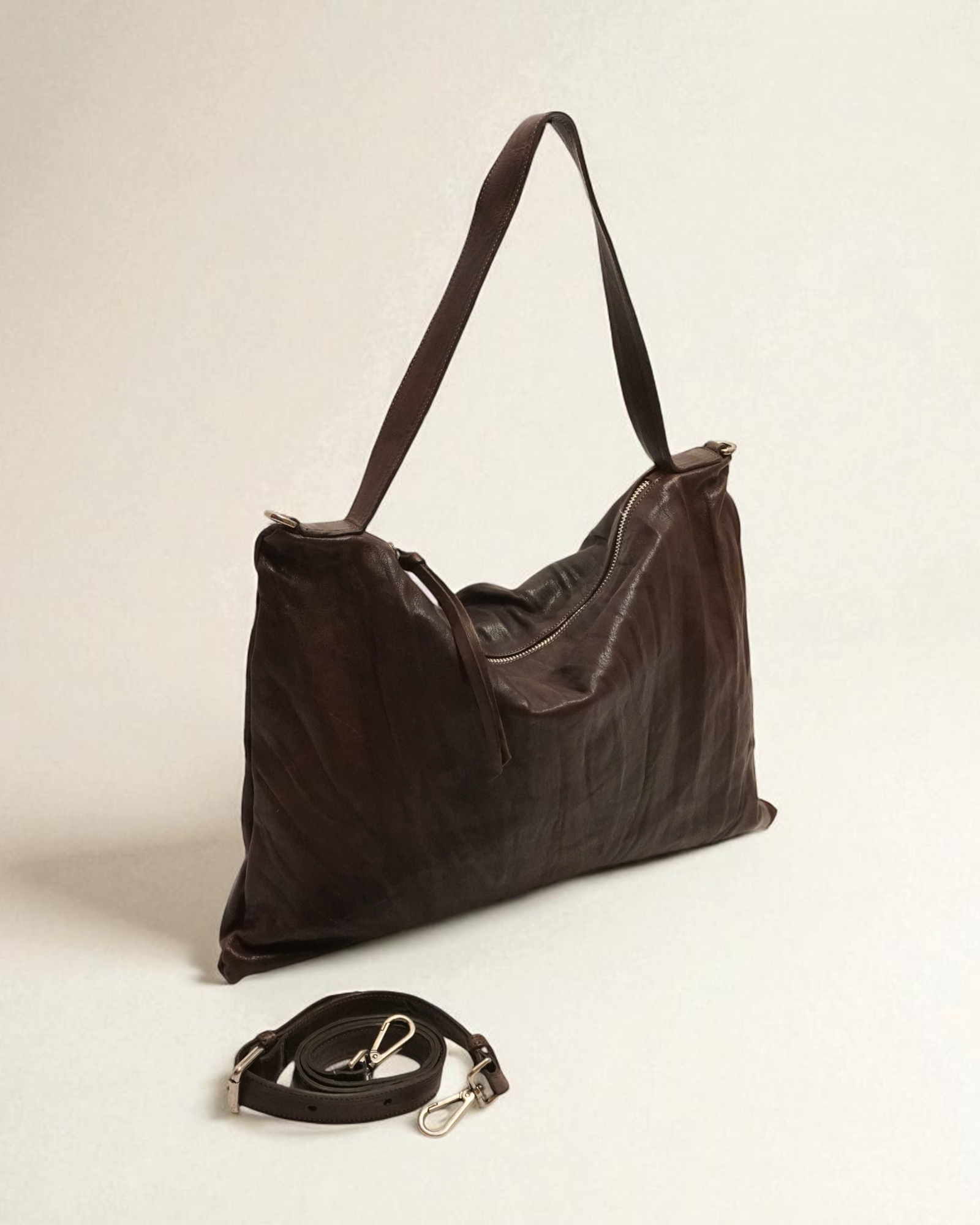 Cartera Lexi Pliegues Chocolate