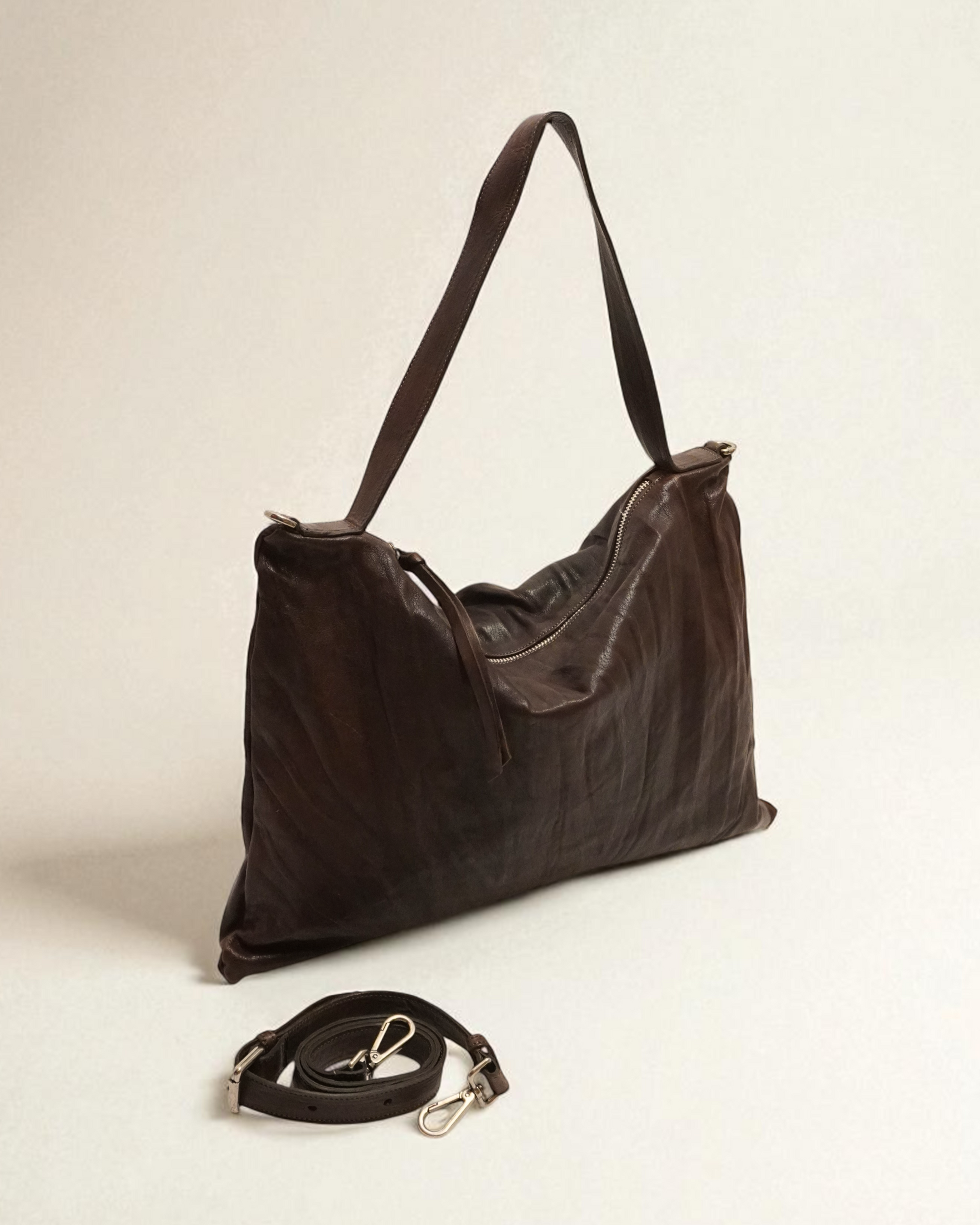 Cartera Lexi Pliegues Chocolate