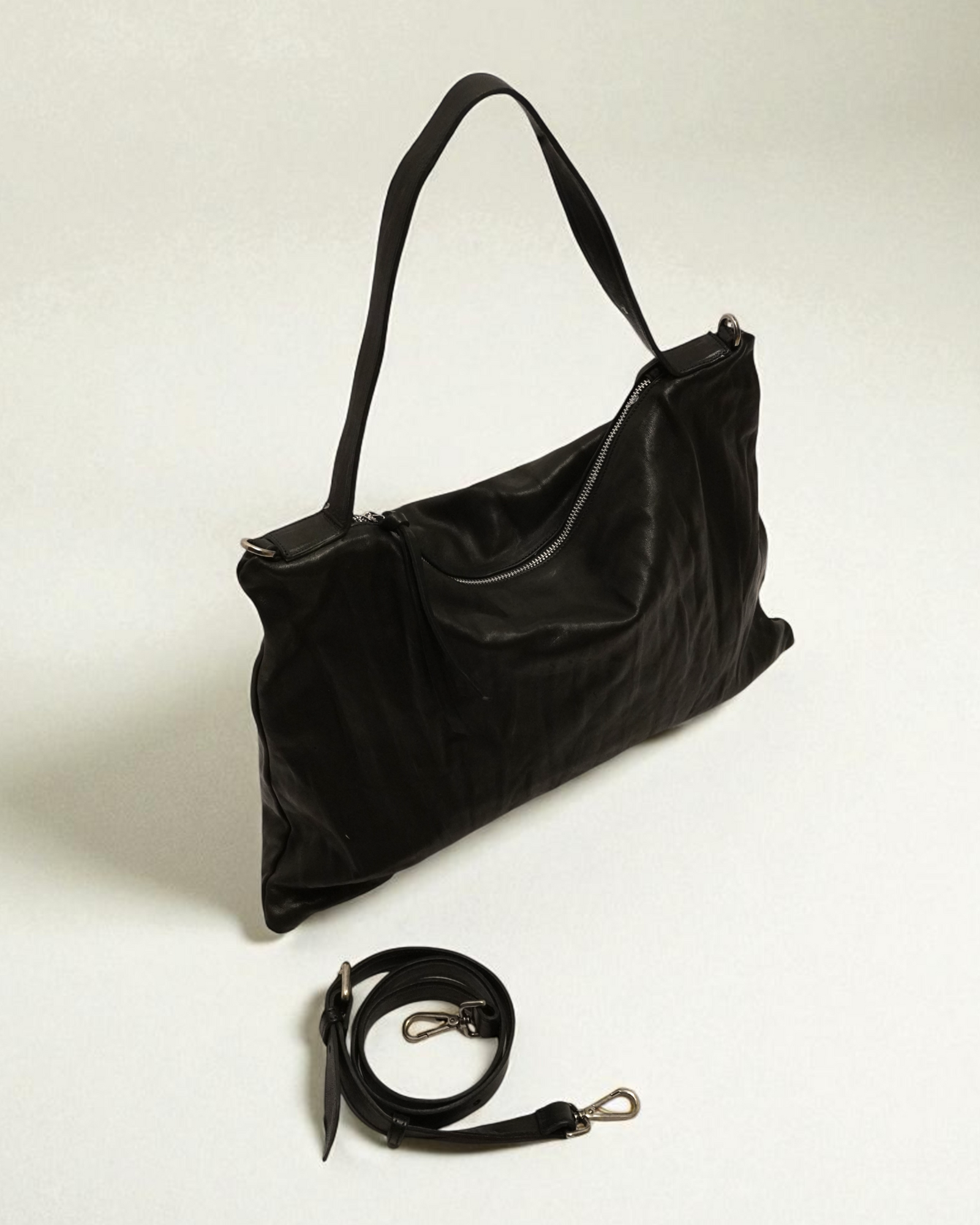 Cartera Lexi Pliegues Negro