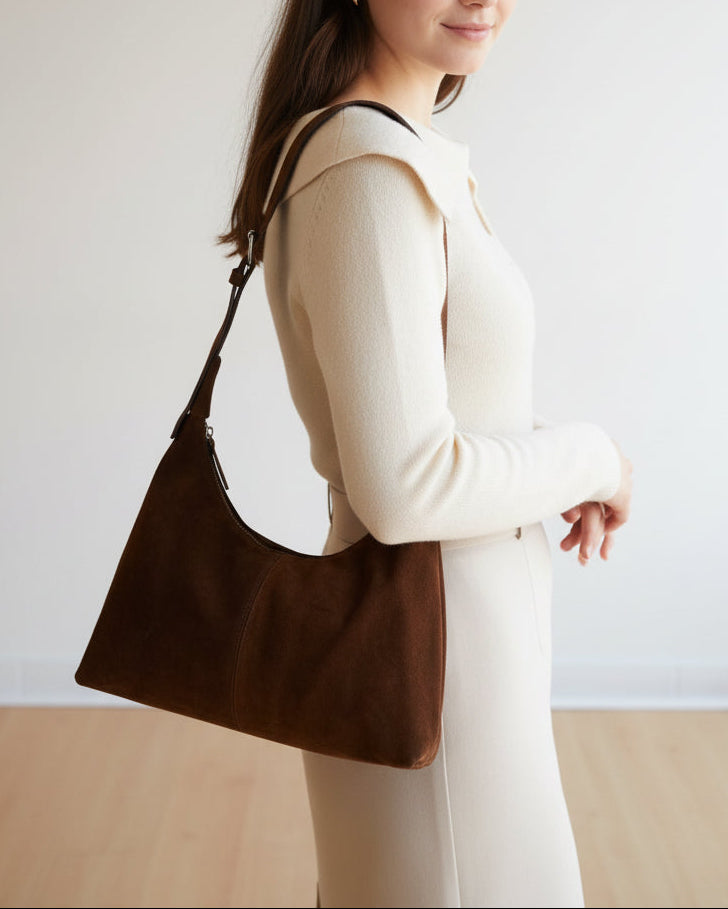 Cartera Feli Gamuza Chocolate