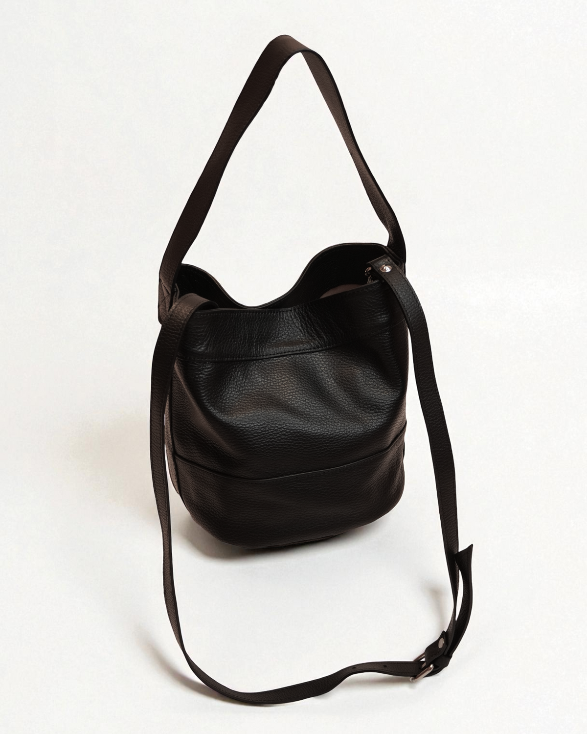 Cartera Marina Liso Negro