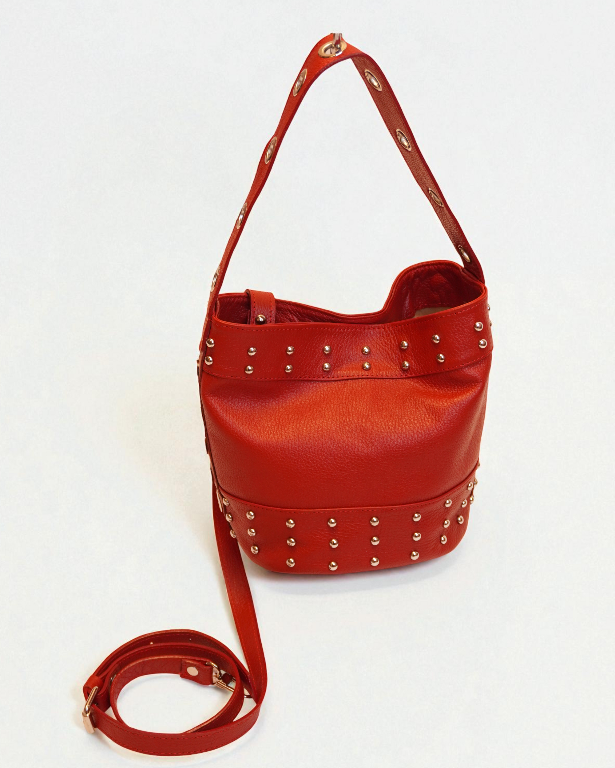 Cartera Marina Tachas Rojo