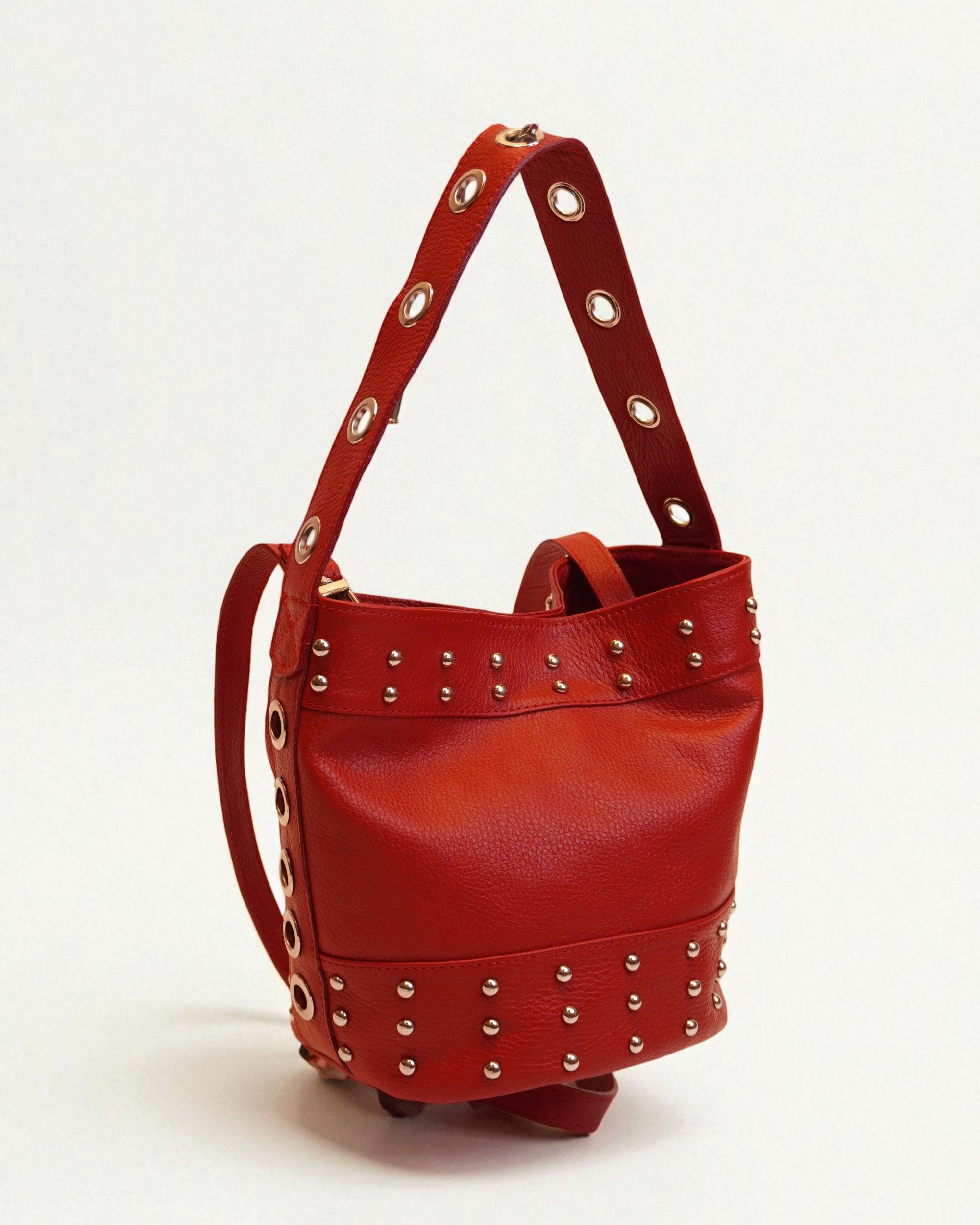 Cartera Marina Tachas Rojo