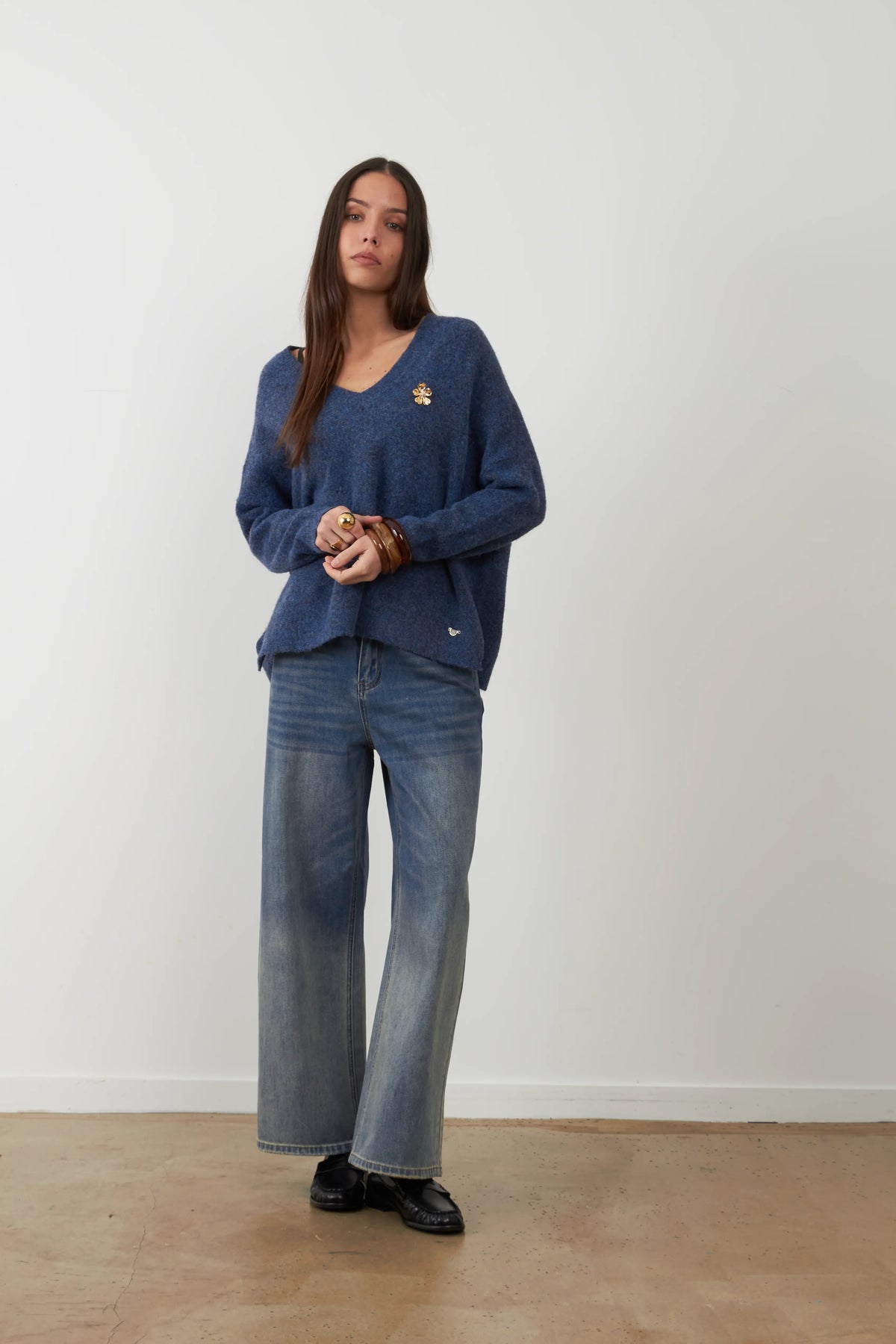 Sweater Lam Azul