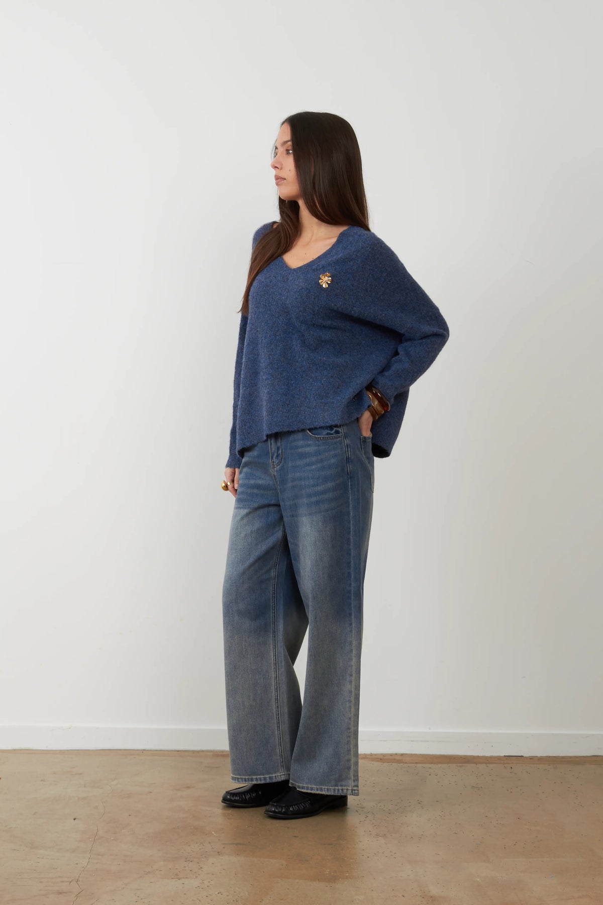 Sweater Lam Azul