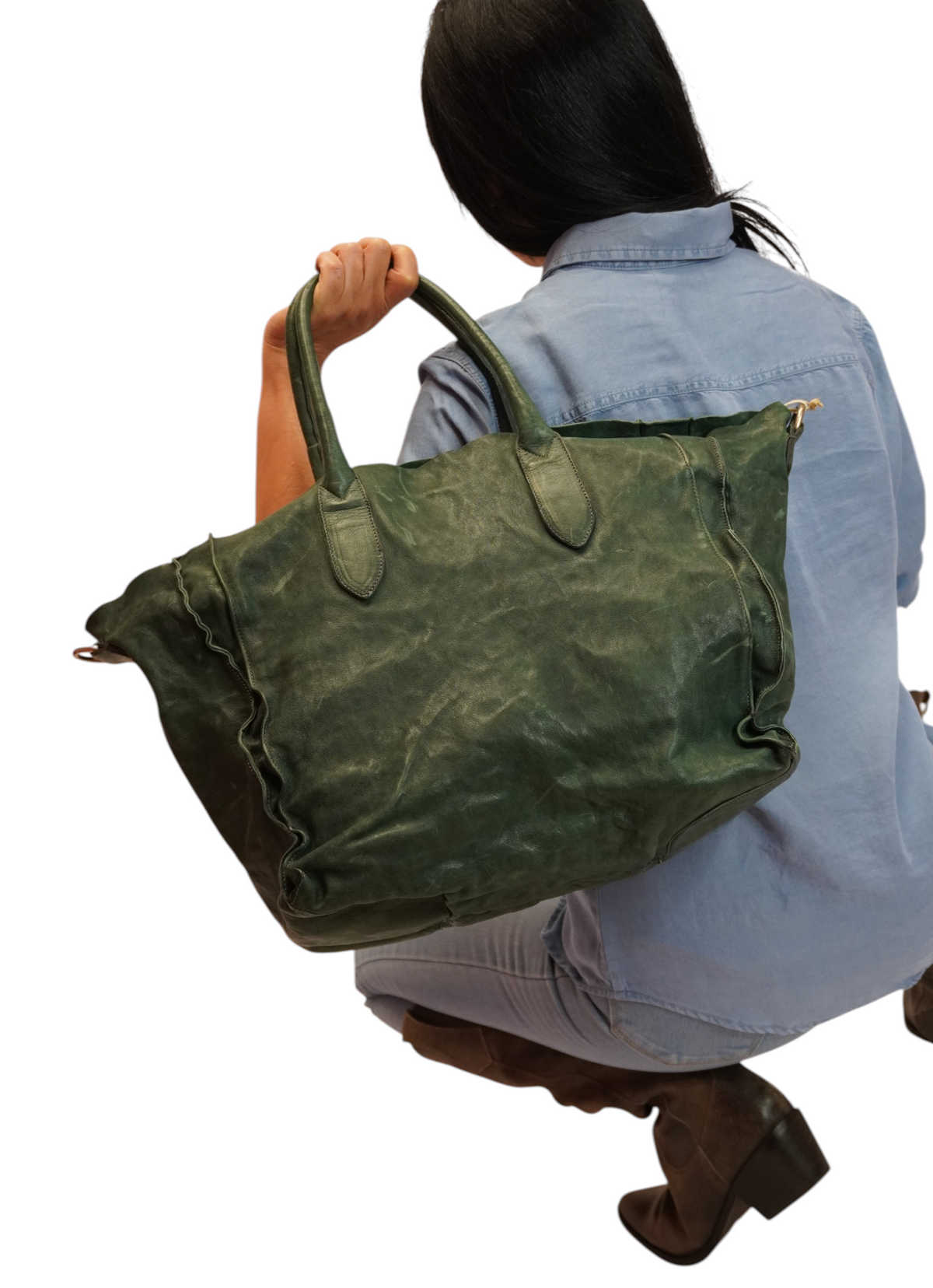 Cartera Oxford Verde Ingles