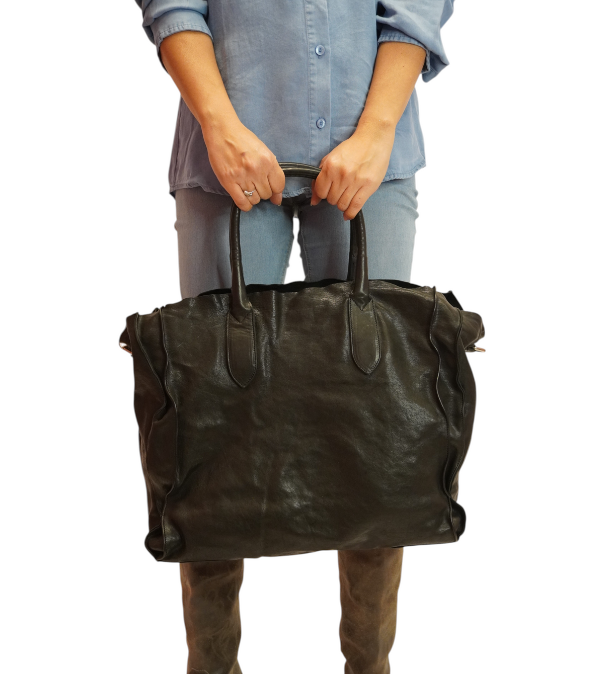 Cartera Oxford Negro