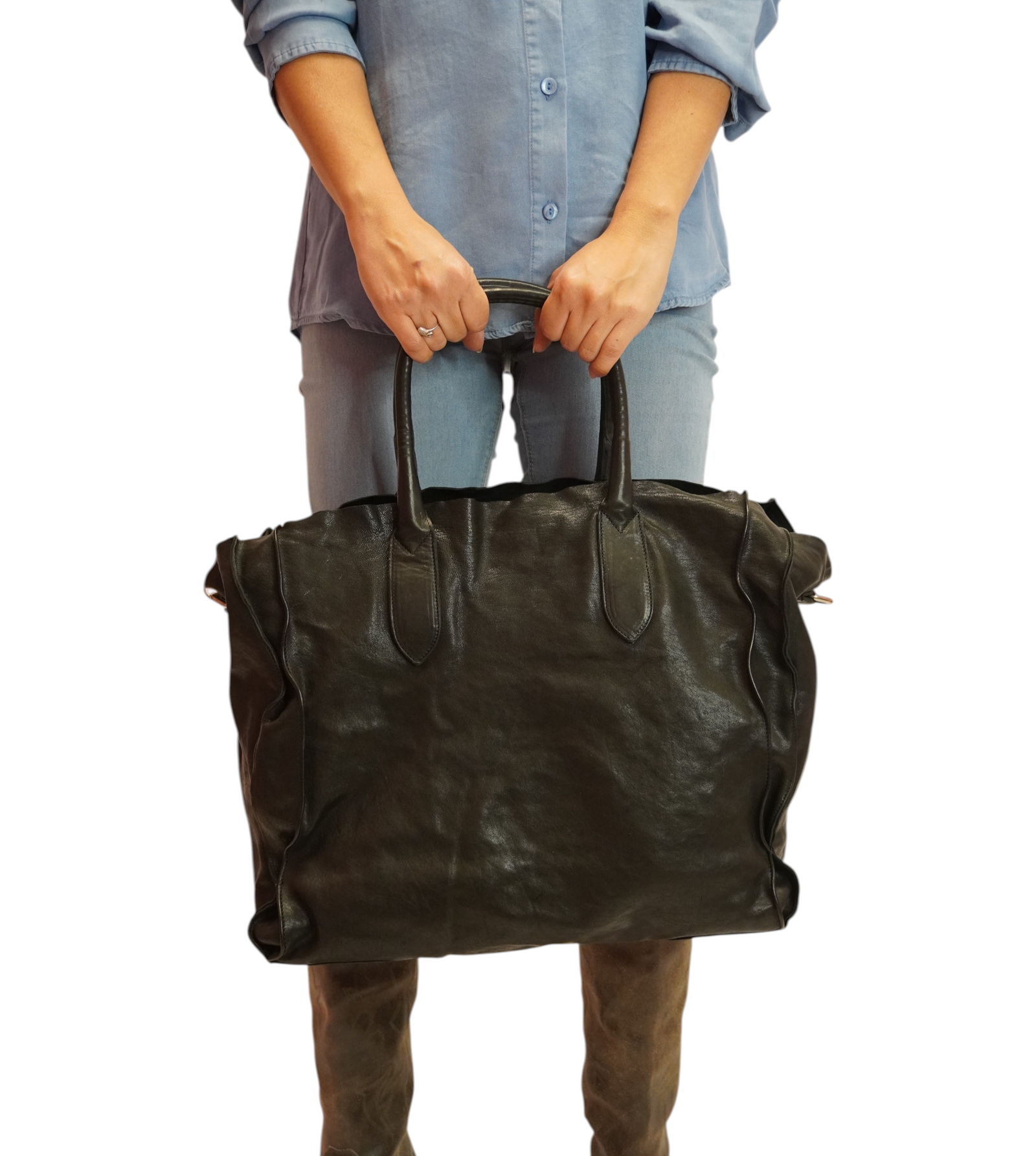 Cartera Oxford Negro