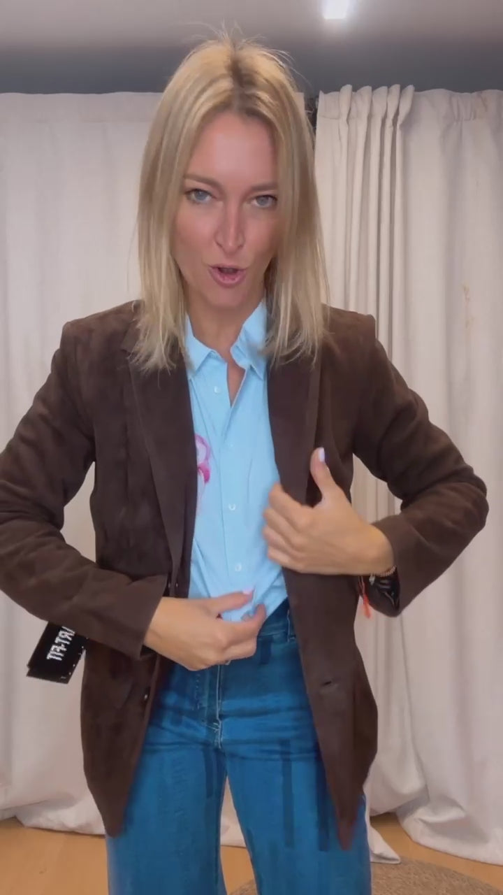 Blazer Aurora Gamuza Chocolate