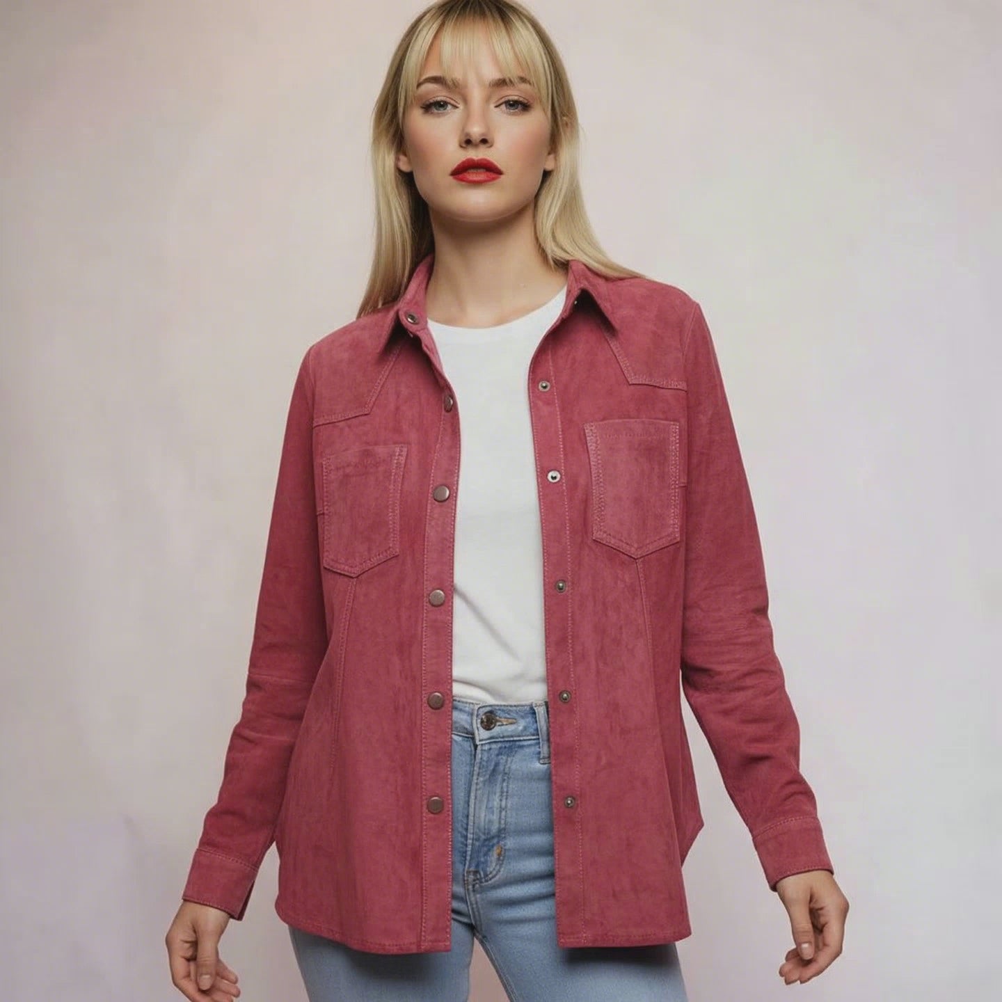 Camisa Pampa Gamuza Cherry