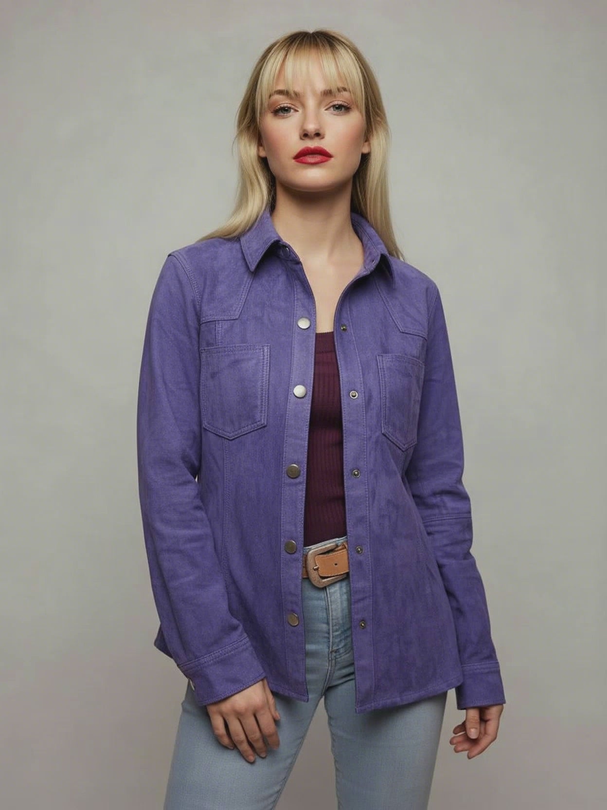 Camisa Pampa Gamuza Marino