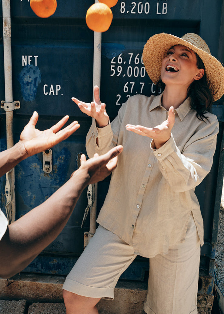 Camisa Zante Beige Beach Sand