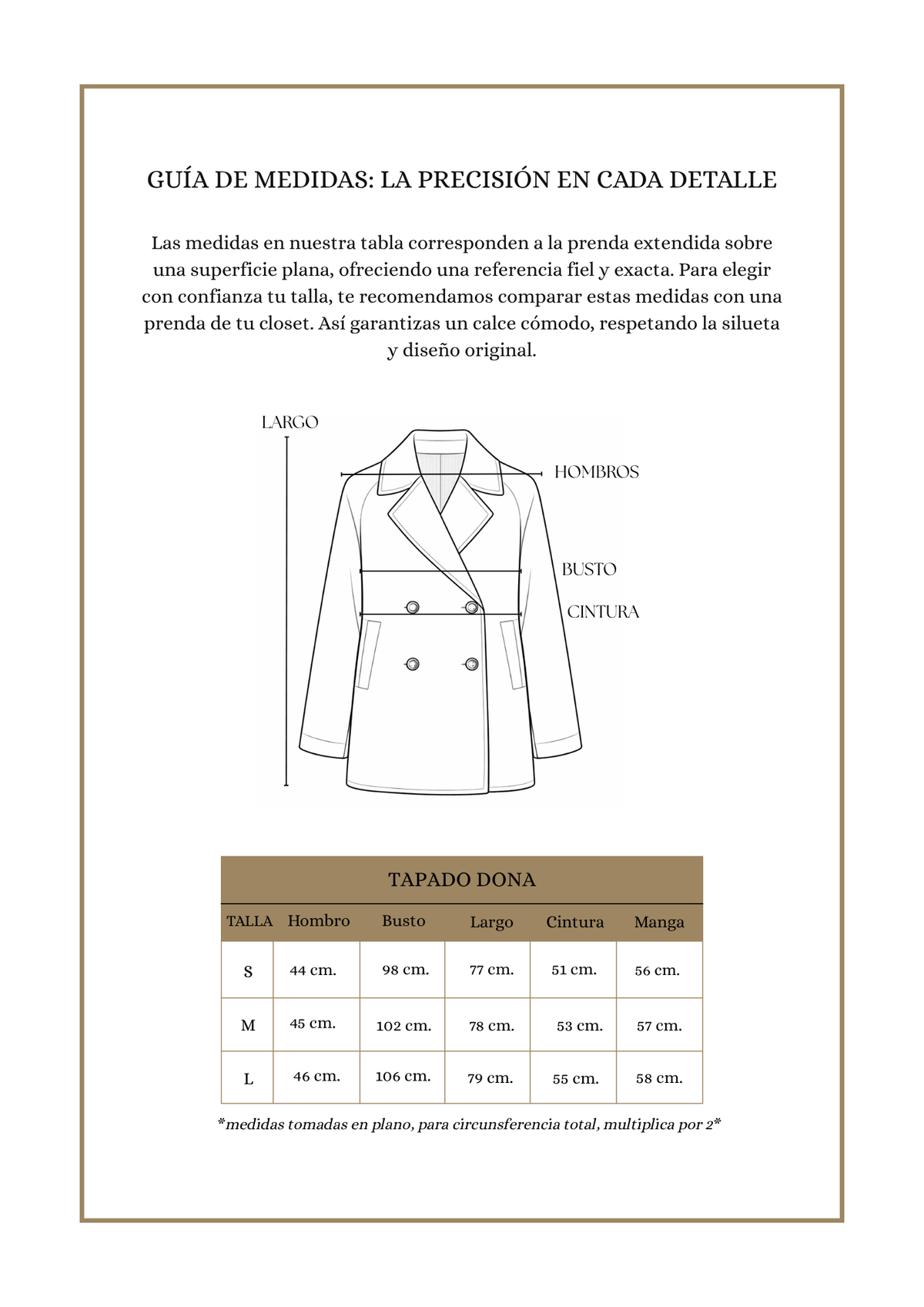 Tapado Dona Camel