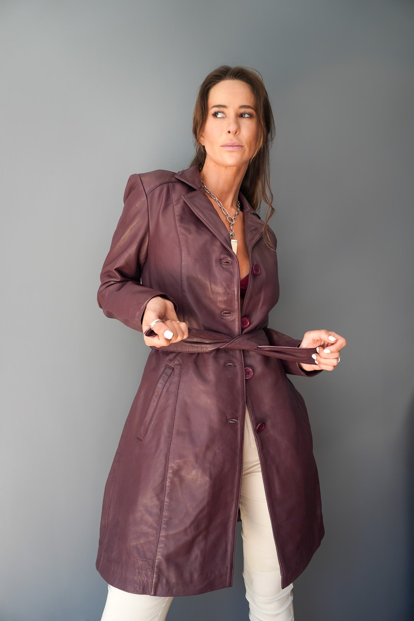 Trench Dionisia Burgundy
