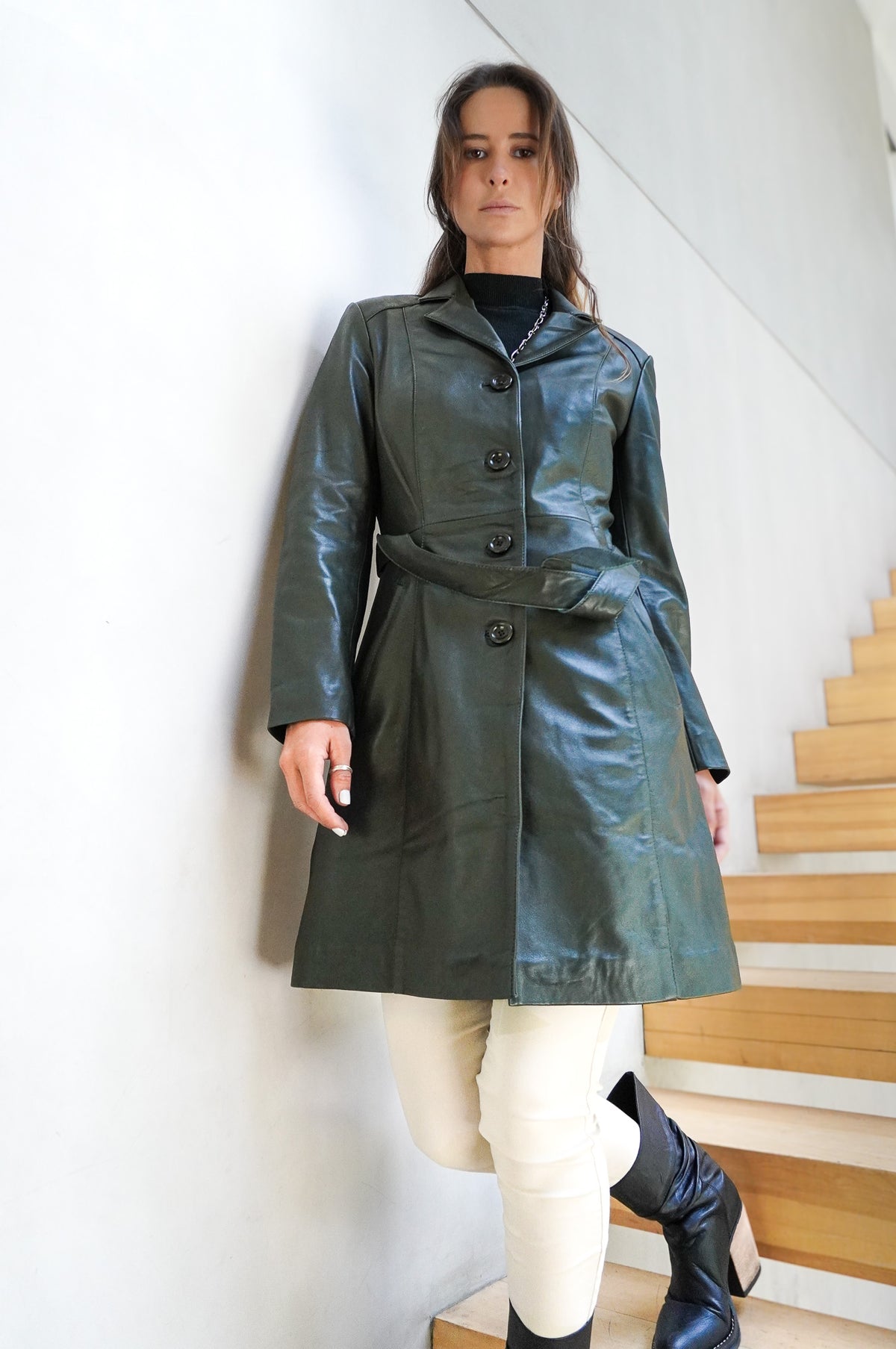 Trench Dionisia Verde Ingles