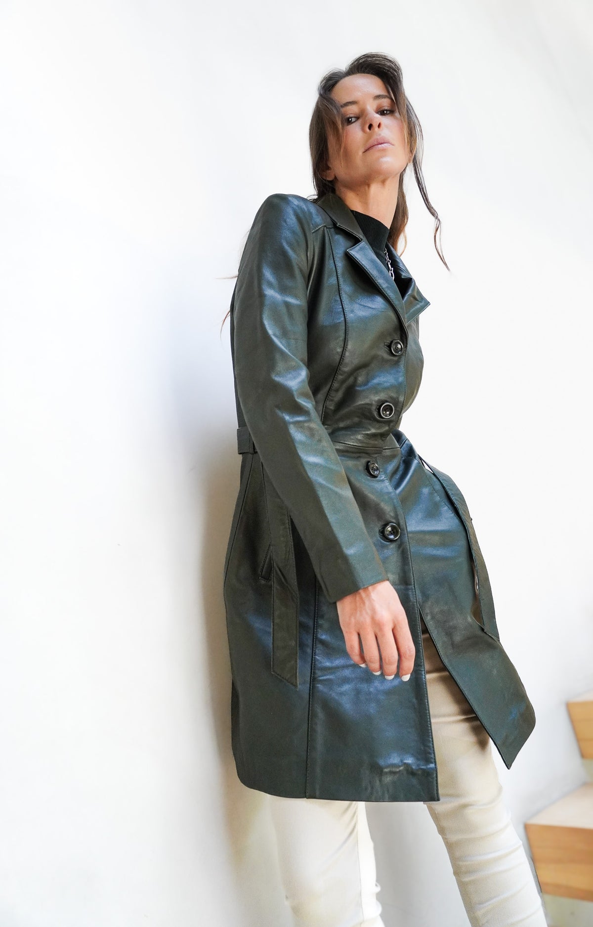 Trench Dionisia Verde Ingles