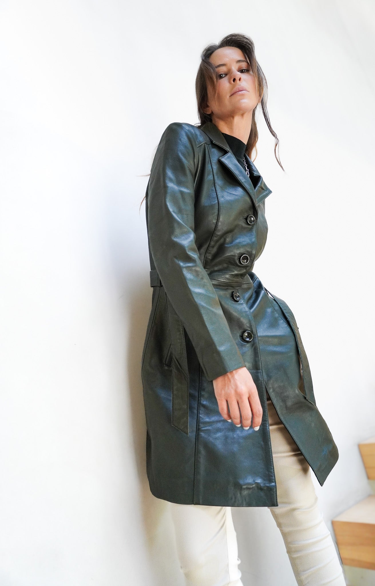 Trench Dionisia Verde Ingles