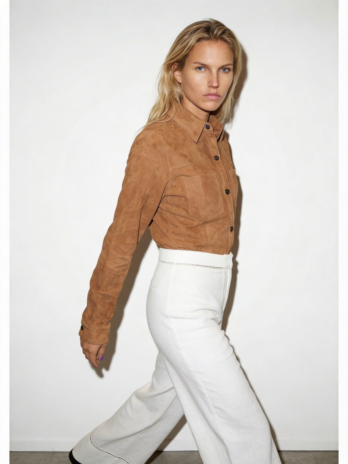 Camisa Pampa Gamuza Camel