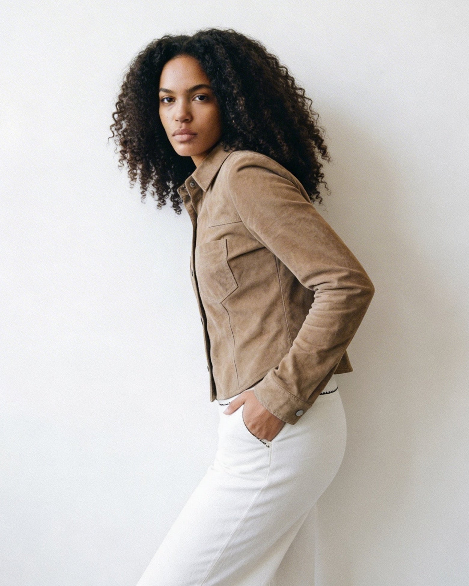 Camisa Alma Gamuza Taupe