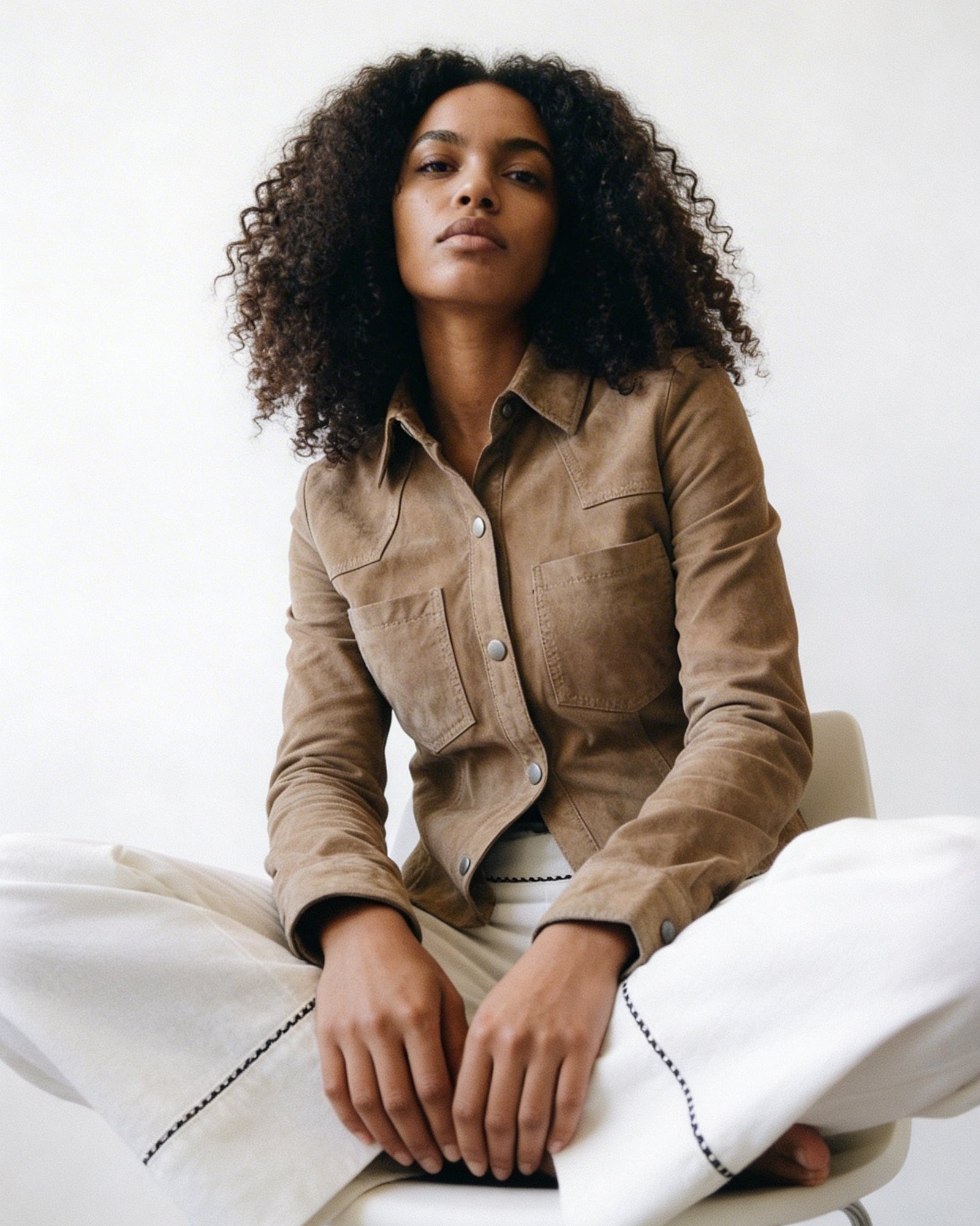 Camisa Alma Gamuza Taupe