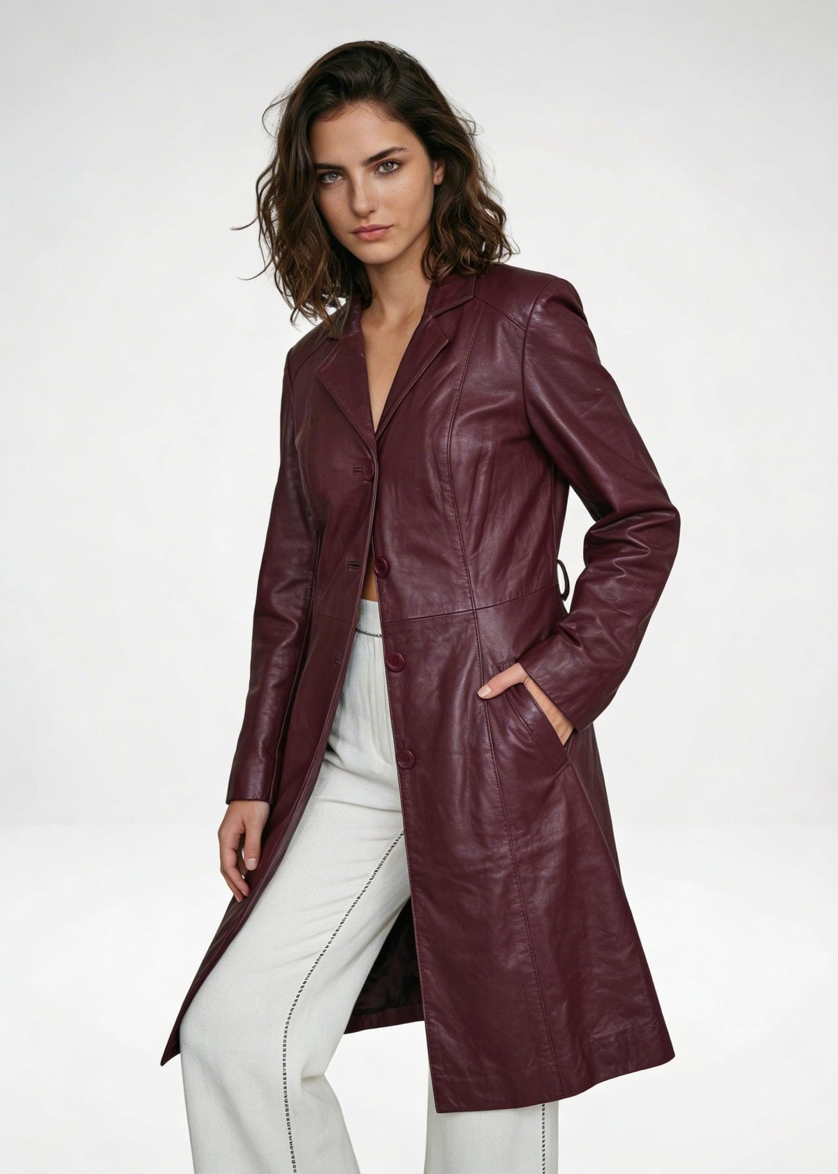 Trench Dionisia Burgundy