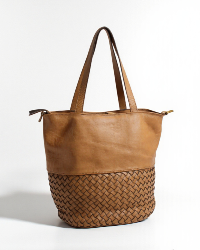 Cartera Kate Spade Kayla Mediana entrelazado Taupe