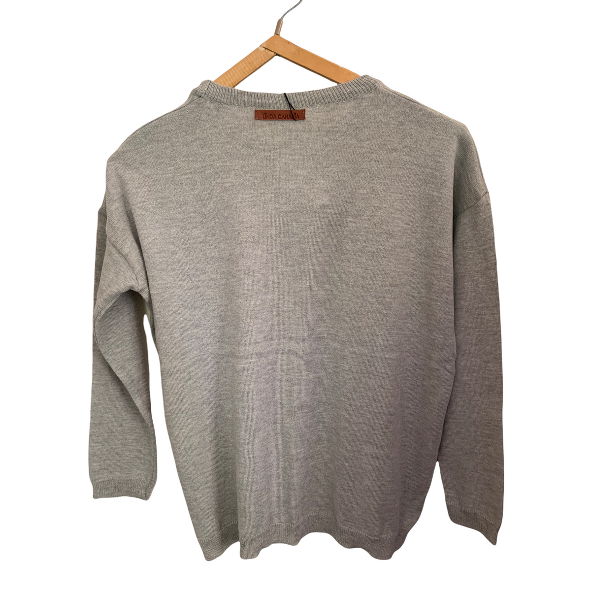 Sweater Tigre Hombro Gris
