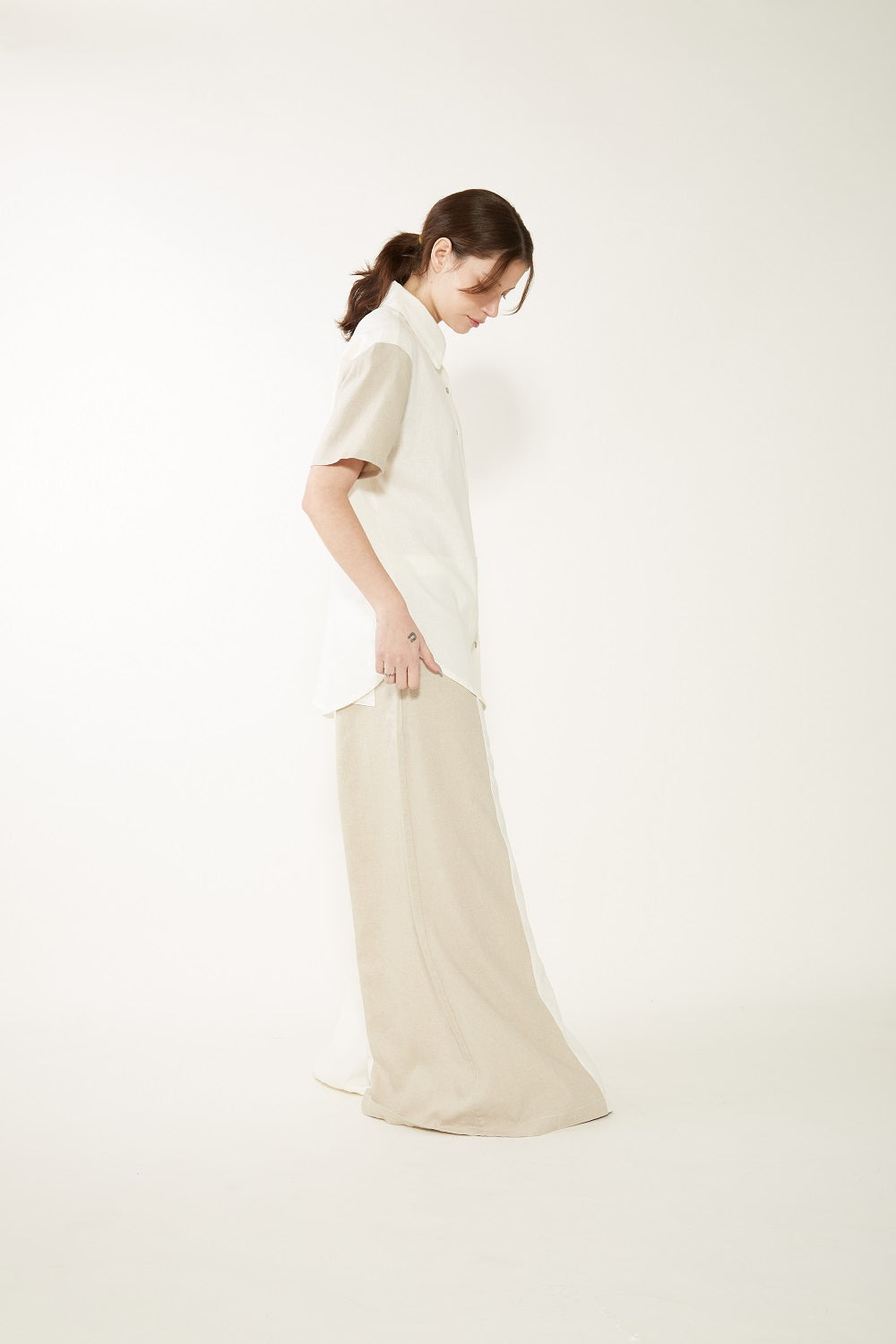 Camisa Vertical Manteca