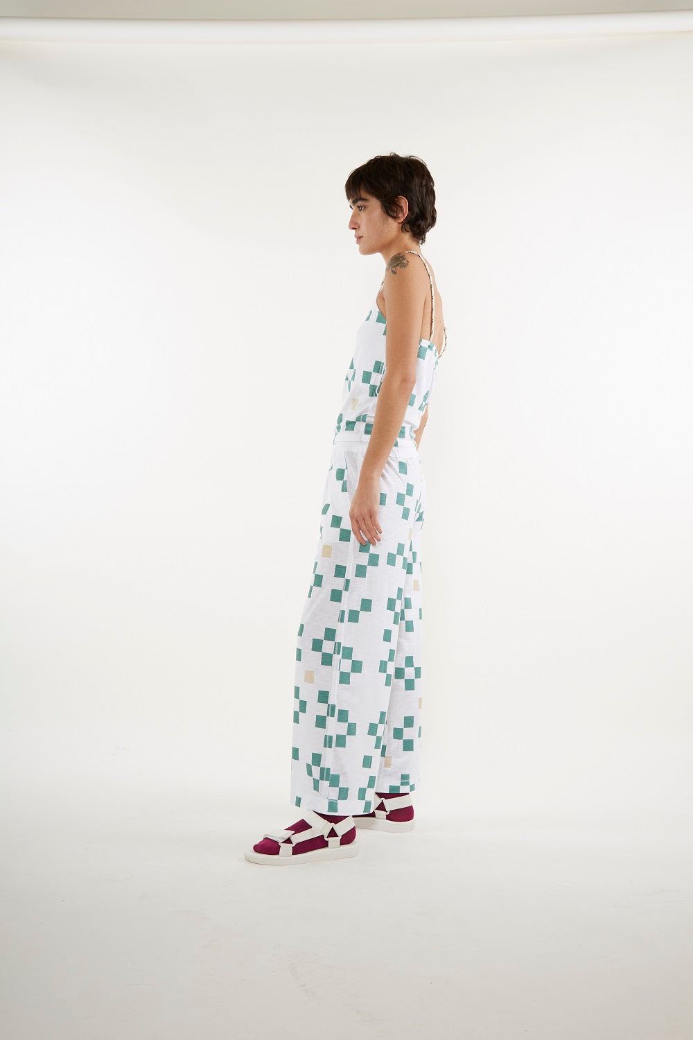 Pantalon Cropped Tretis Blanco