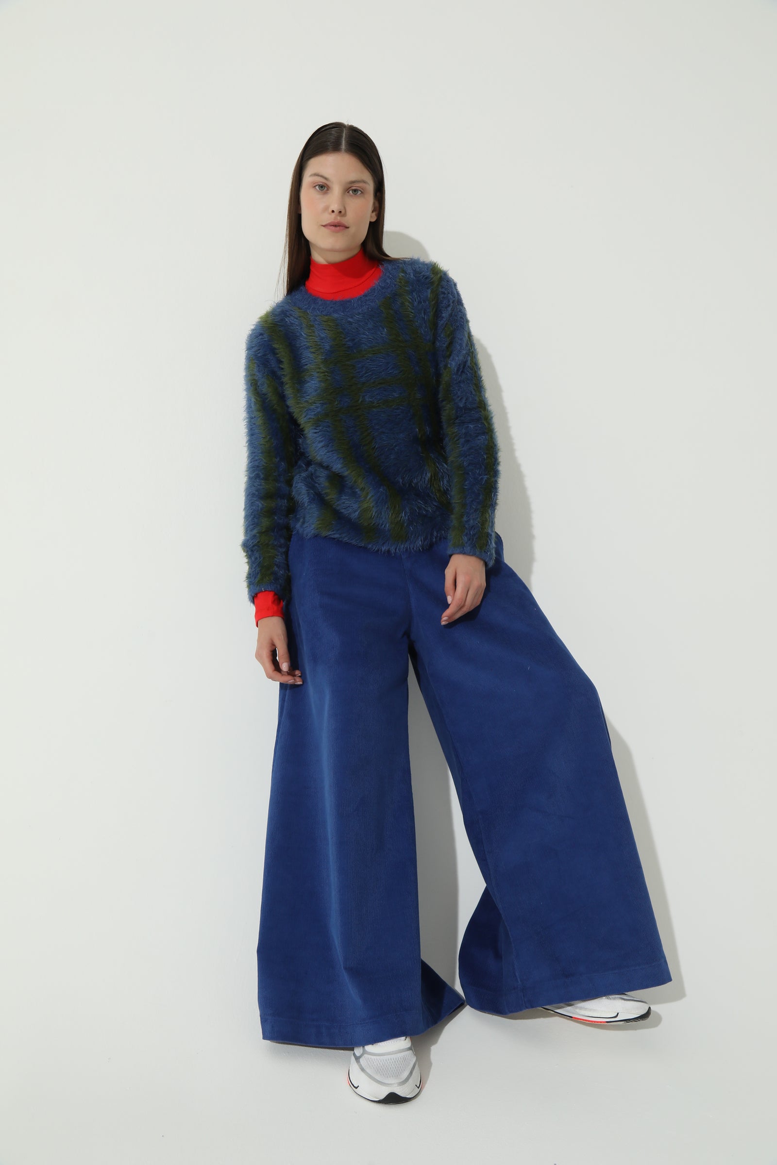 Sweater Escocés Azul Verde