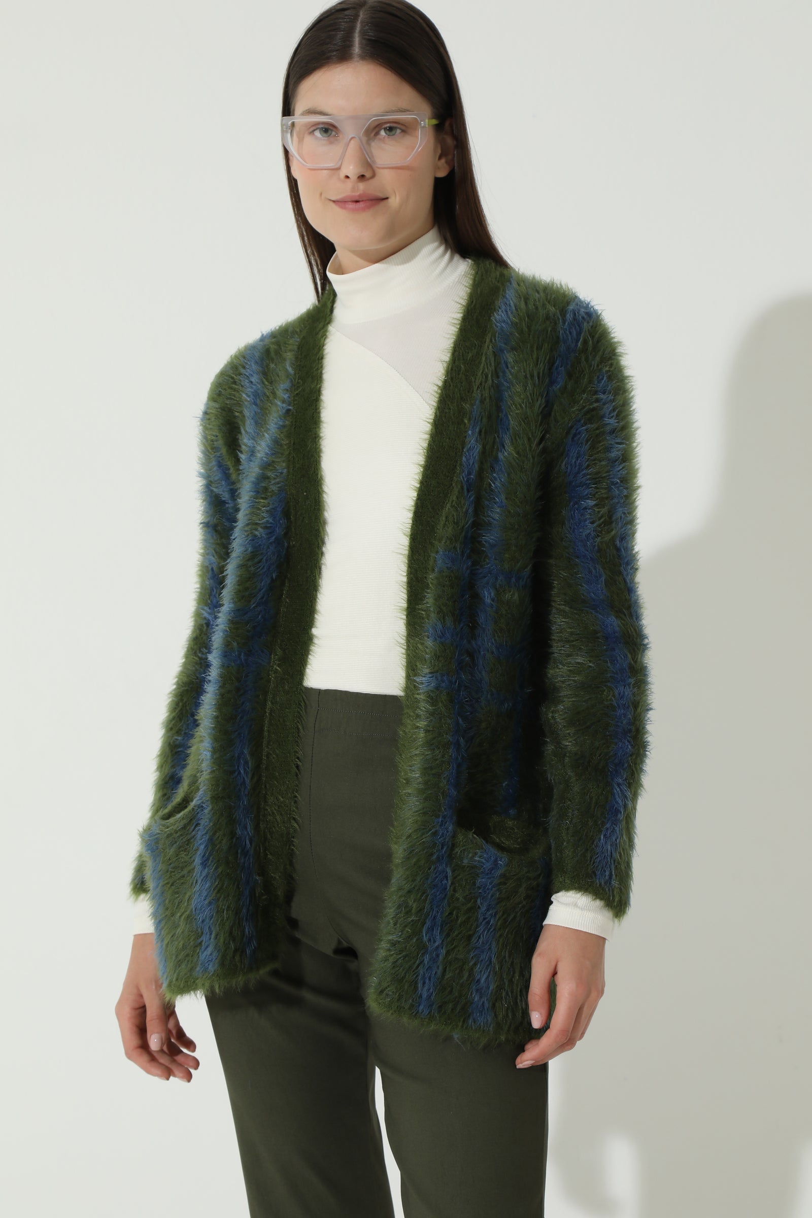 Cardigan Escocés Verde Azul