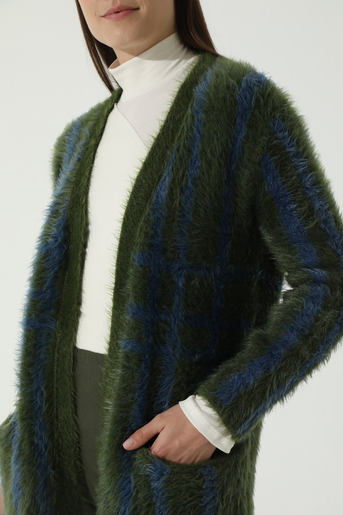 Cardigan Escocés Verde Azul