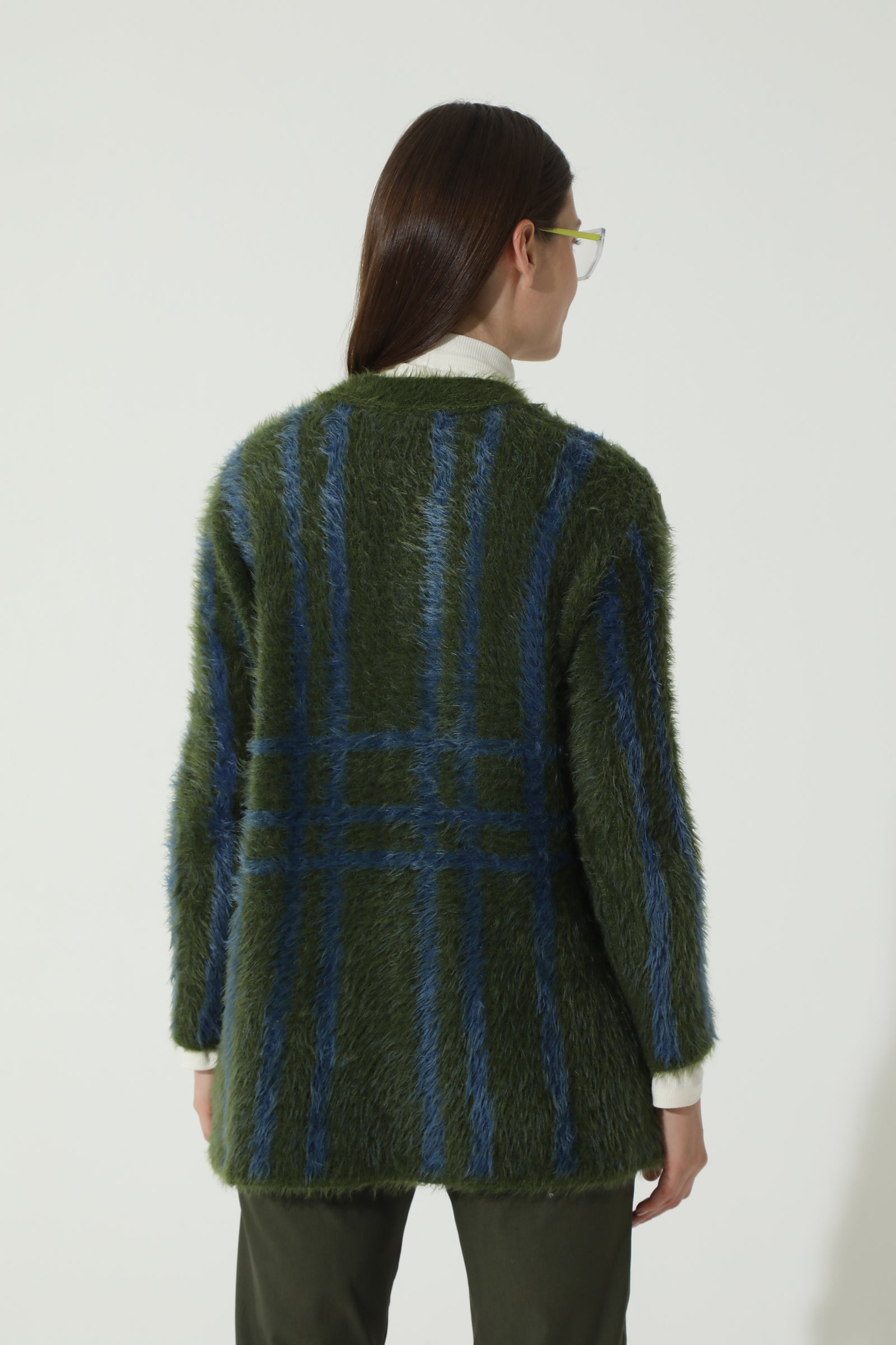 Cardigan Escocés Verde Azul
